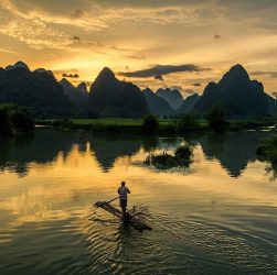 Fisherman, fishing, sunset — Kalon Offers a Complete Surf Experience with Luxury Touches