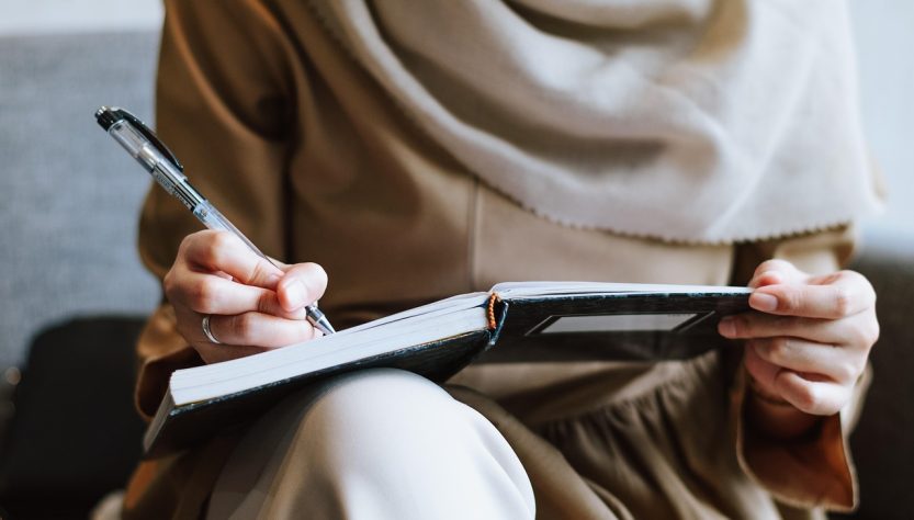 Muslim, woman, writing — Late-Night Nangs Delivery for Your Convenience