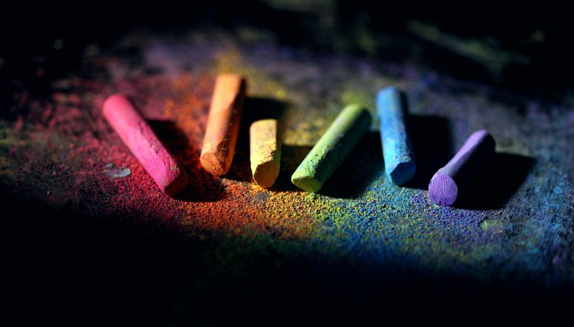 Chalk, colorful, dust — Ready-To-Paint MDF Sheet for Home Projects