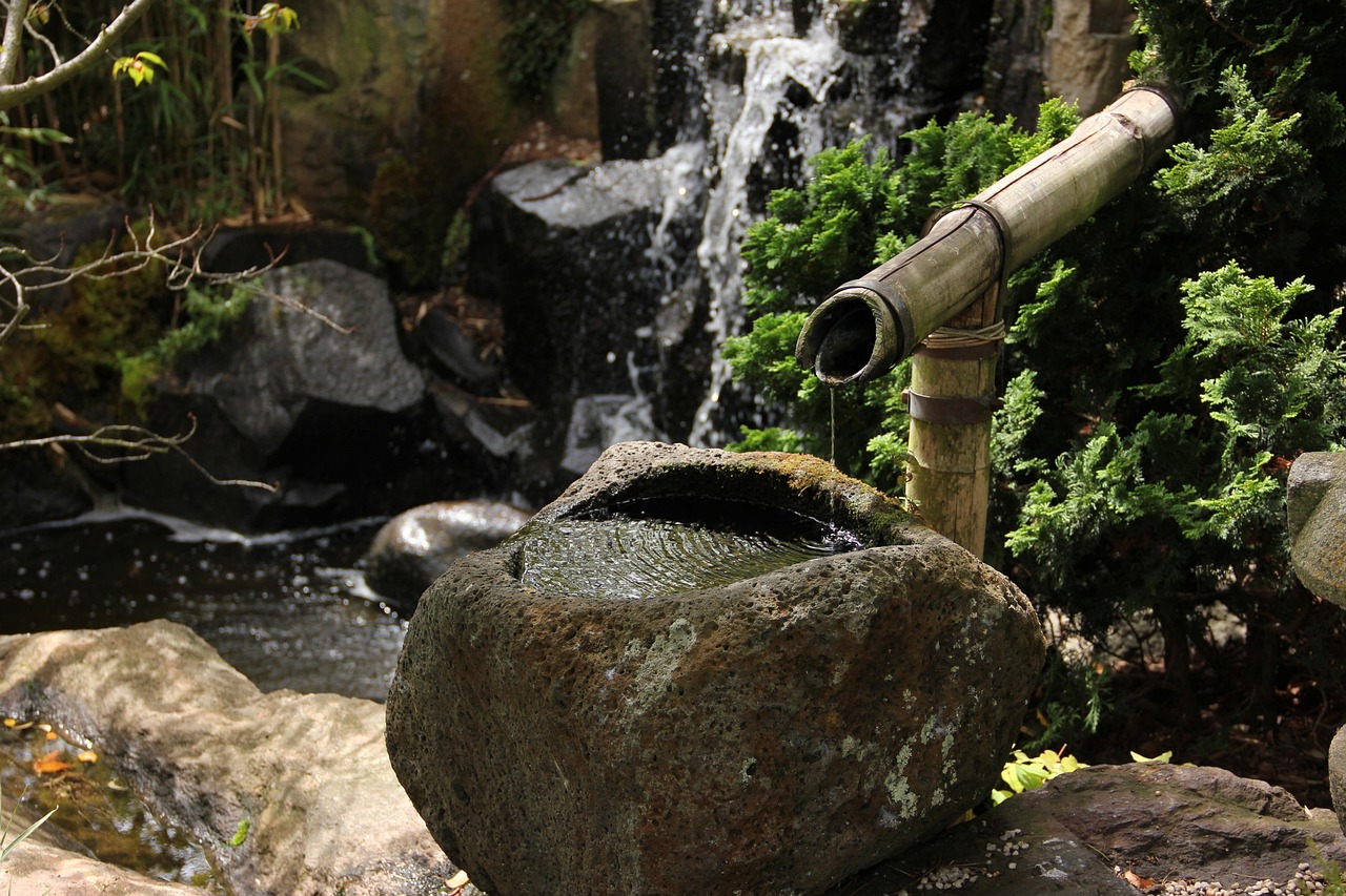 Japanese garden, water feature, timelessness — Taste the World's Best Military-Grade MREs for the Ultimate Outdoor Experience